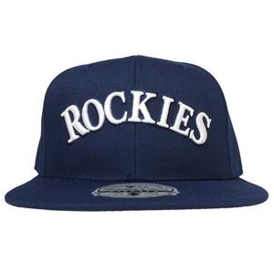 Colorado Rockies Mitchell‎ & Ness MLB Fitted 7 3/8 Liberty Fit Hat Cap Navy NWT